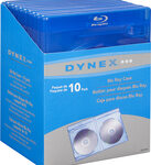Dynex™ - Blu-ray Disc Cases (10-Pack) - Blue/Clear