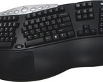Adesso - Tru-Form Media Contoured Ergonomic Keyboard - Black
